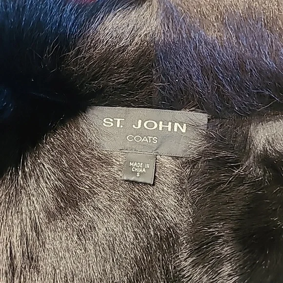 St. John fur coat goat fur
